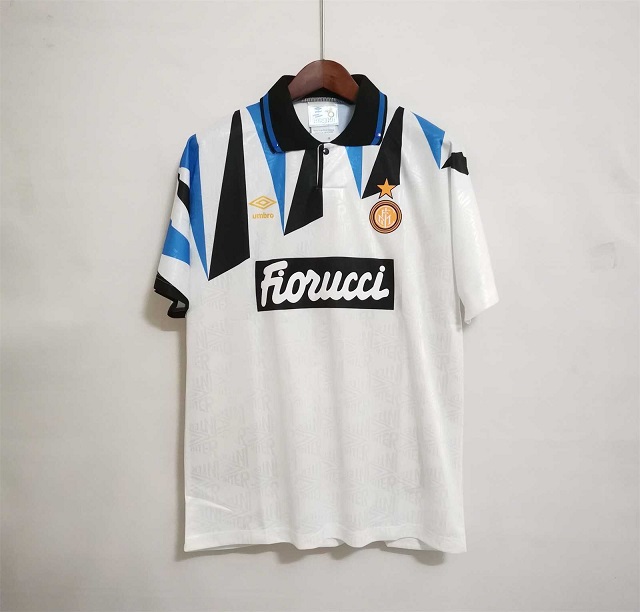 AAA Quality Inter milan 92/93 Away White Soccer Jersey